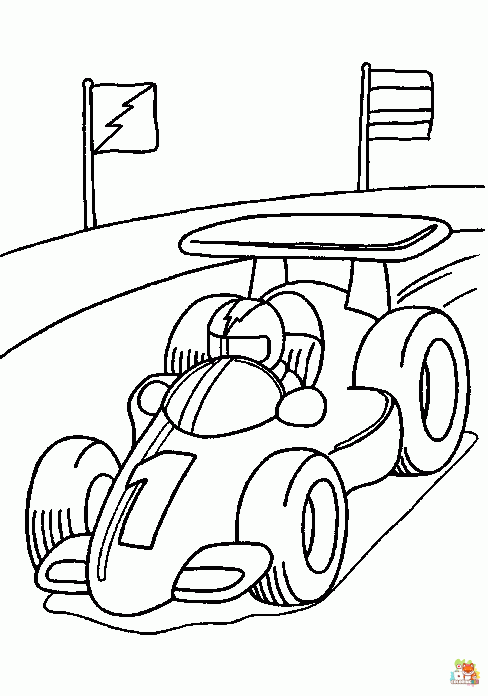 Racing Car Coloring Pages 1