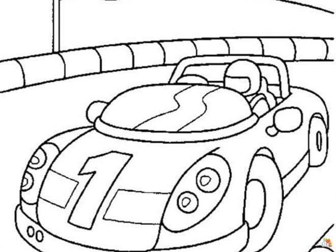 Racing Car Coloring Pages 12
