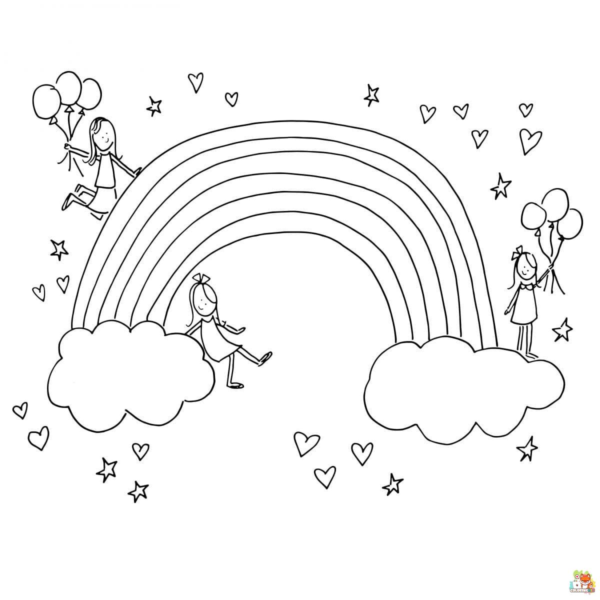 Rainbow Coloring Pages 2
