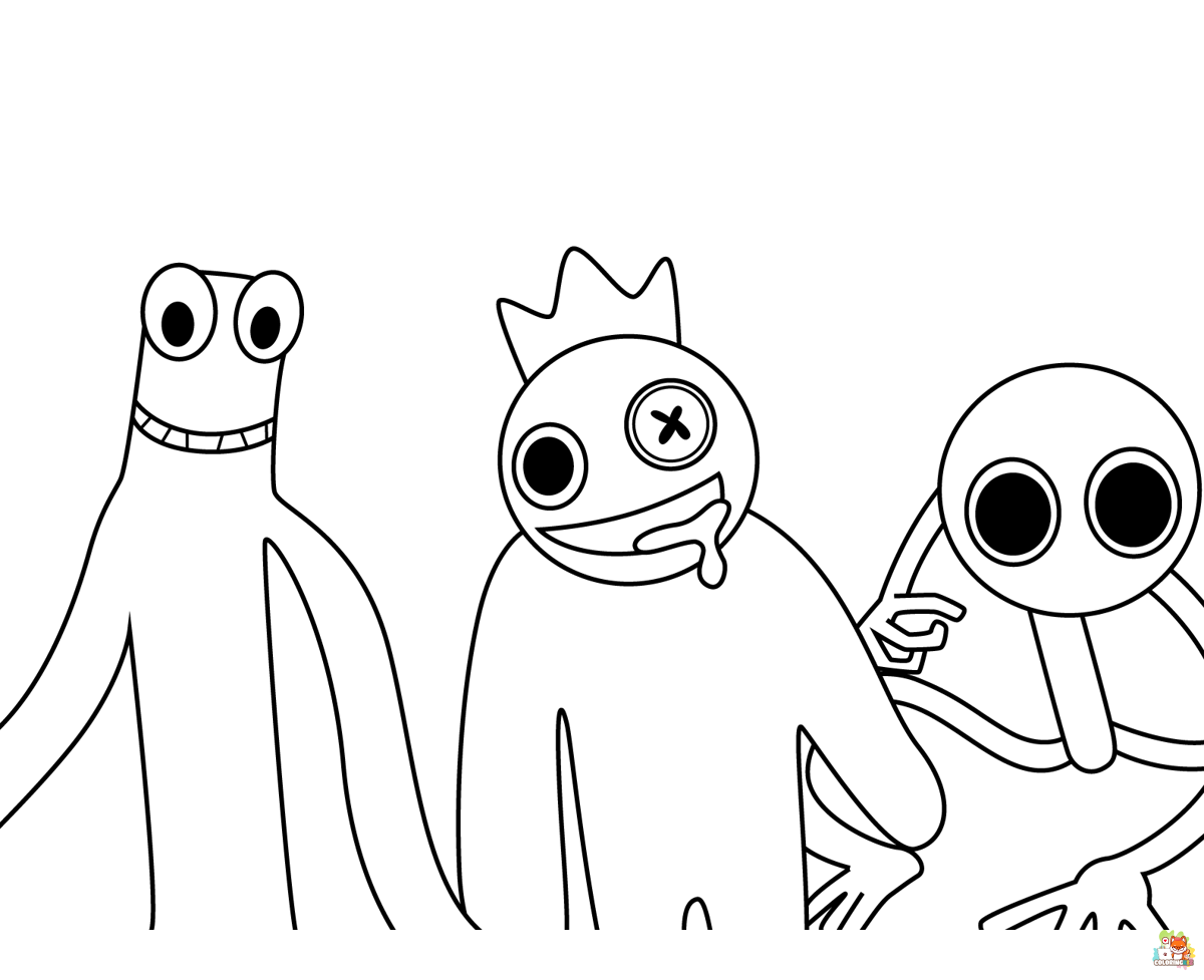 Rainbow Friends Coloring Pages 1