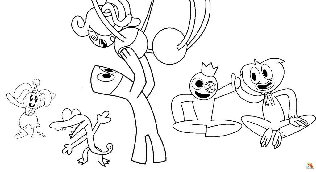 Rainbow Friends Coloring Pages 6