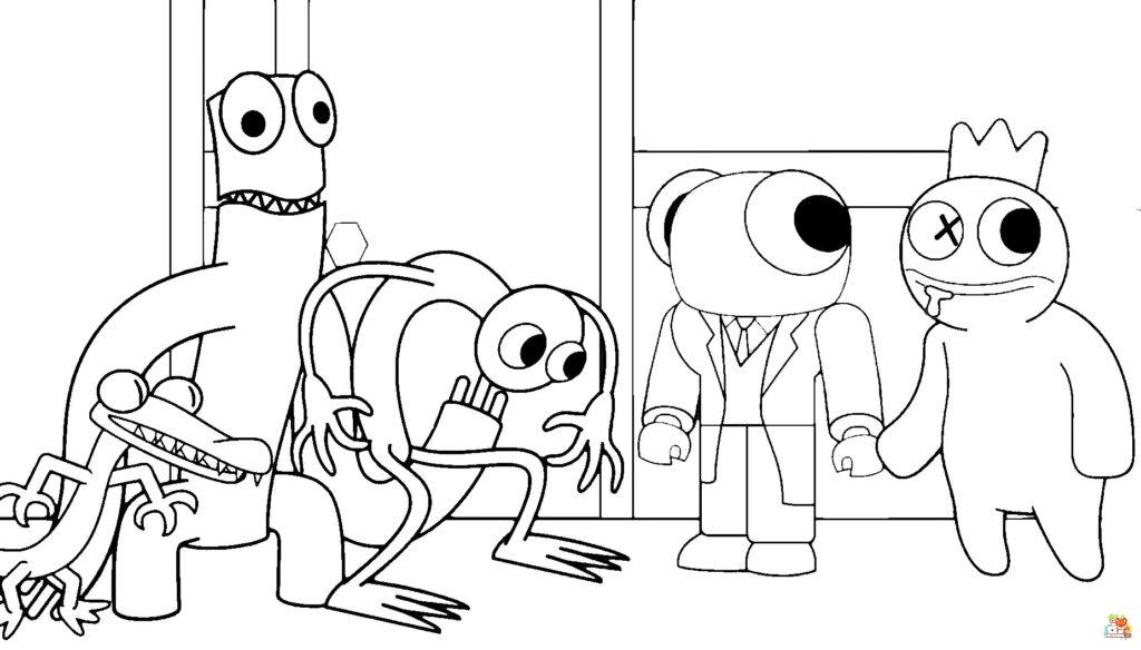Rainbow Friends Coloring Pages 7