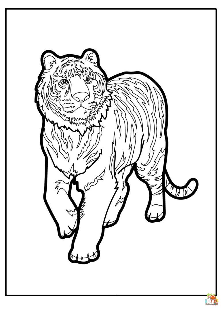 Realistic Tiger Coloring Pages 5 1