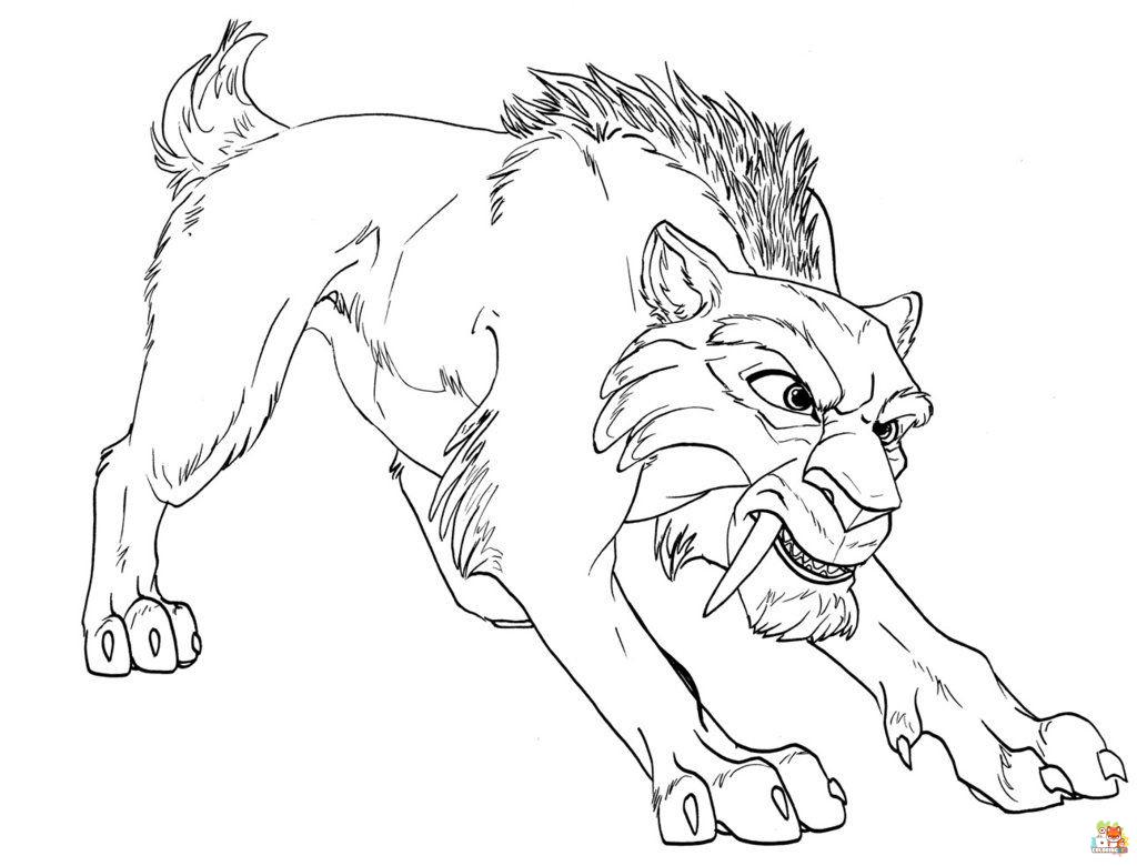 Saber Tooth Tiger Coloring Pages 8