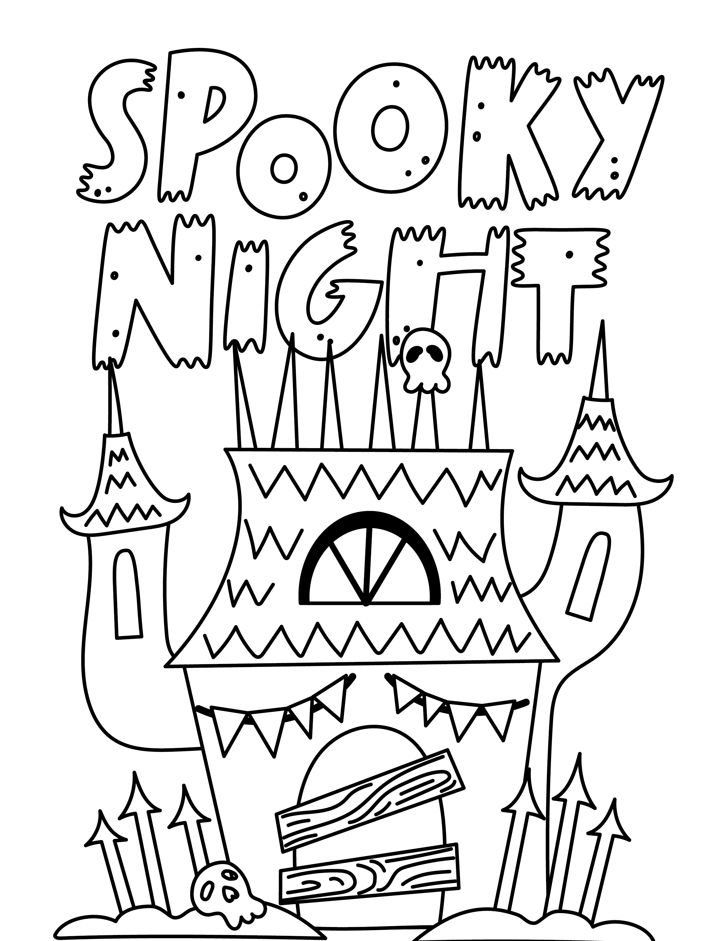 Scary Halloween coloring pages 10
