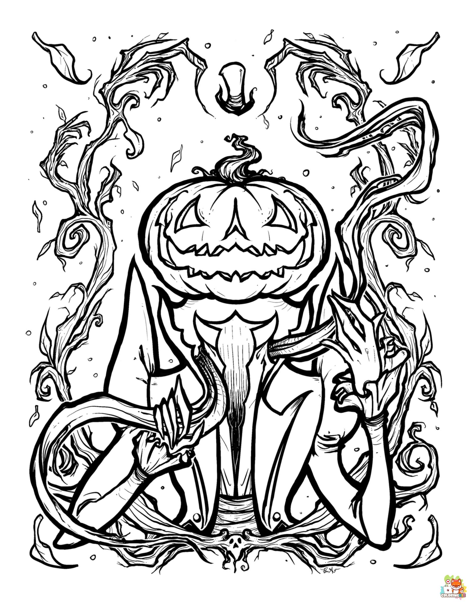 Scary Halloween coloring pages 3