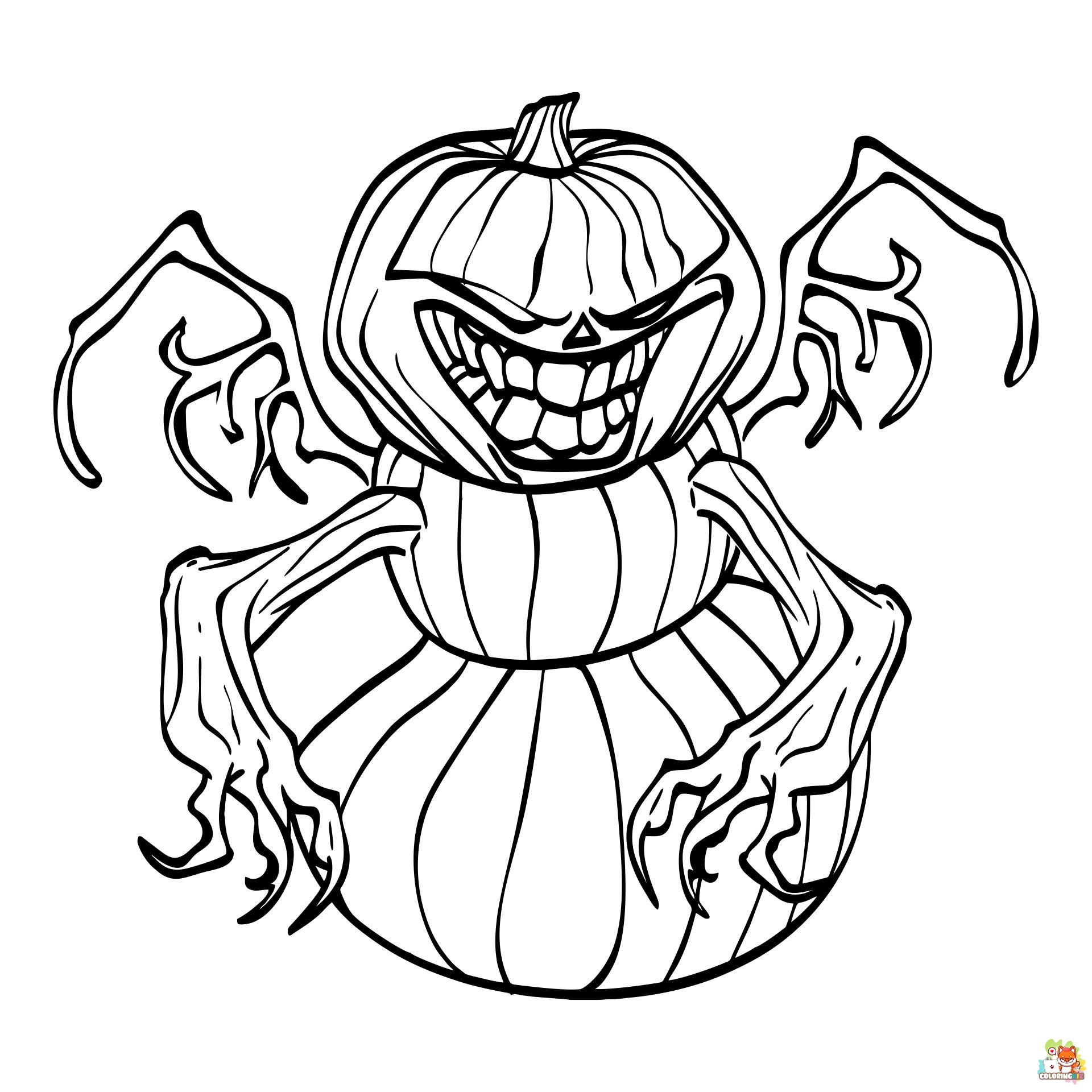 Scary Halloween coloring pages 4