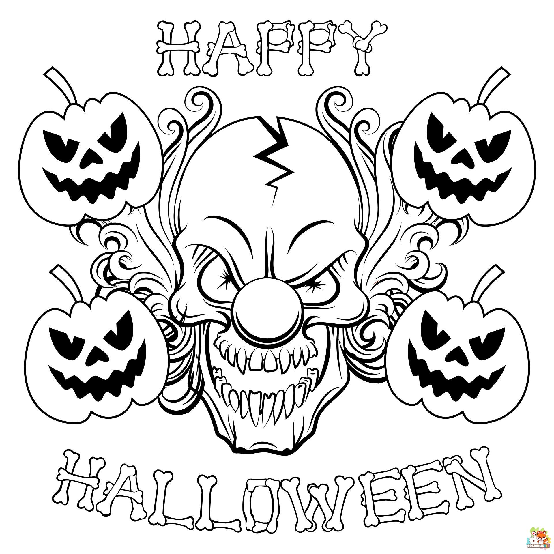 Scary Halloween coloring pages 5