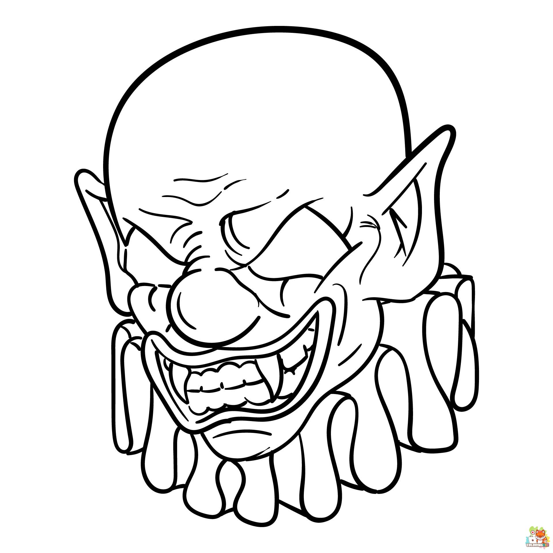 Scary Halloween coloring pages 6