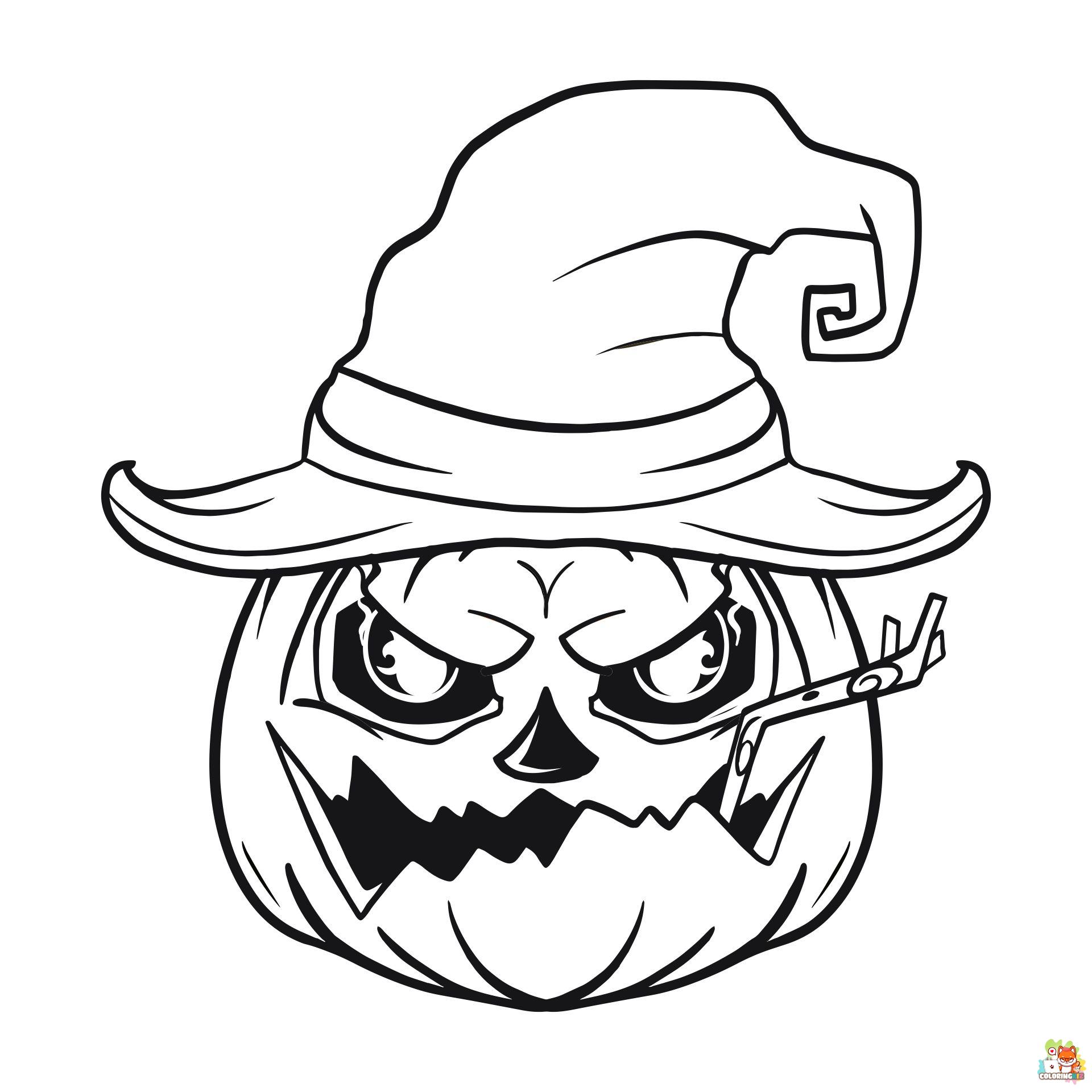 Scary Halloween coloring pages 7