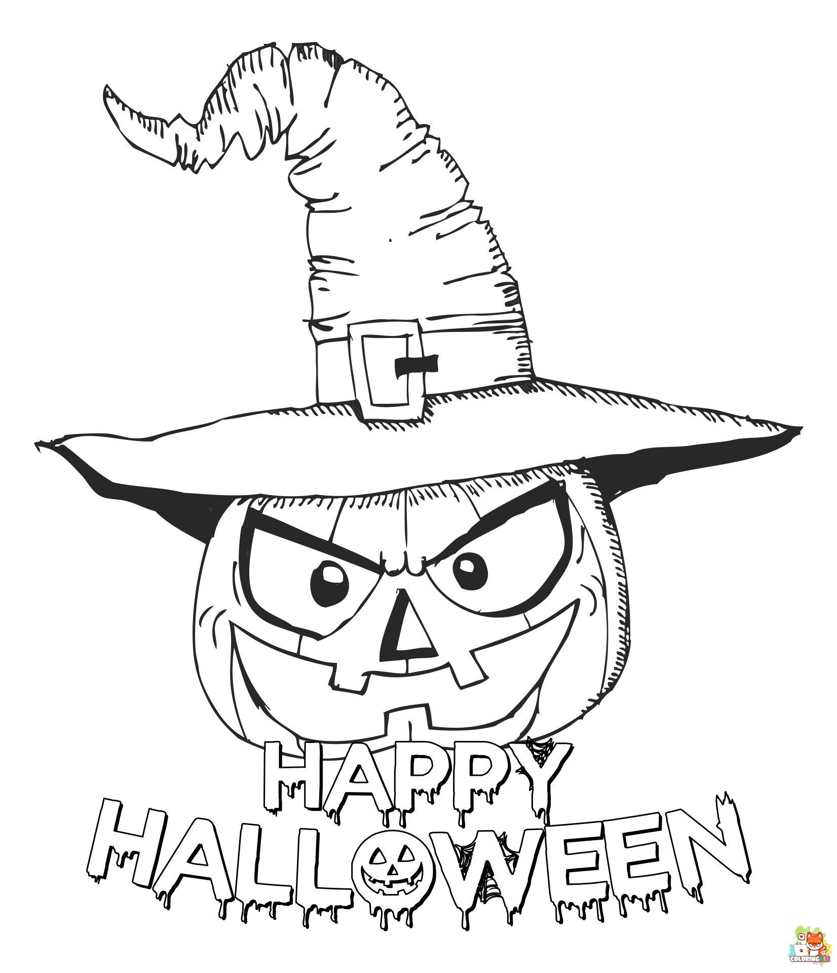 Scary Halloween coloring pages 8