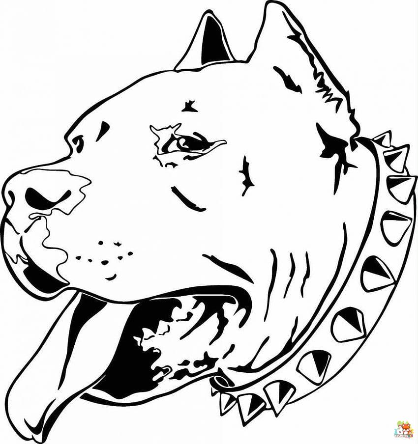 Scary Pitbull Coloring Pages 5