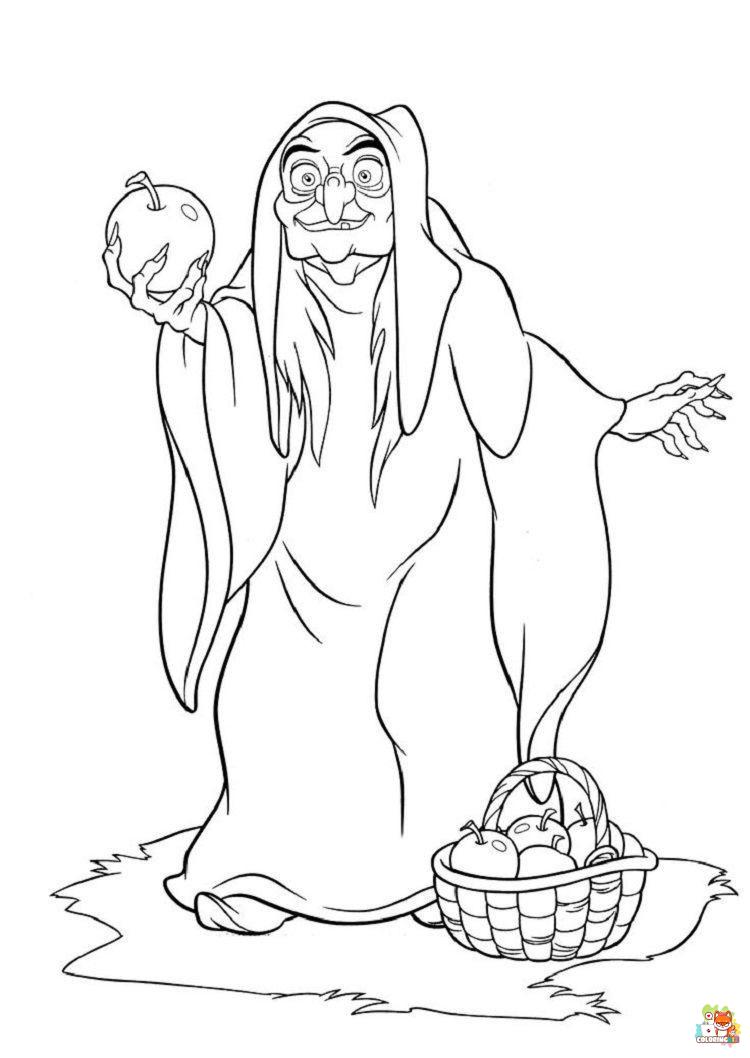 Snow White And Witch Coloring Pages 5