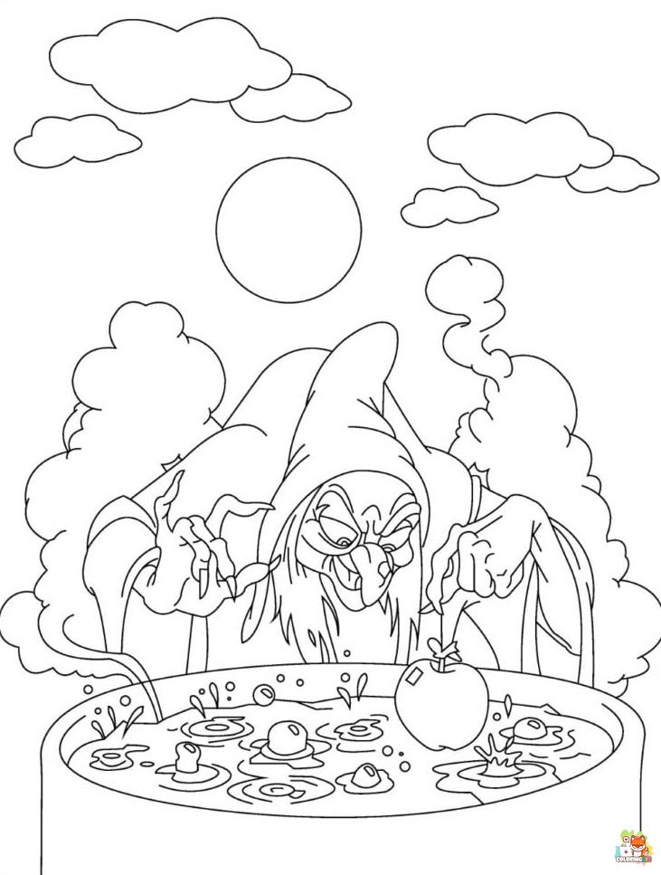 Snow White And Witch Coloring Pages 6