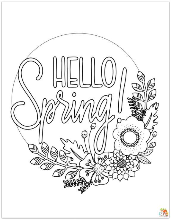 Spring Coloring Pages 5