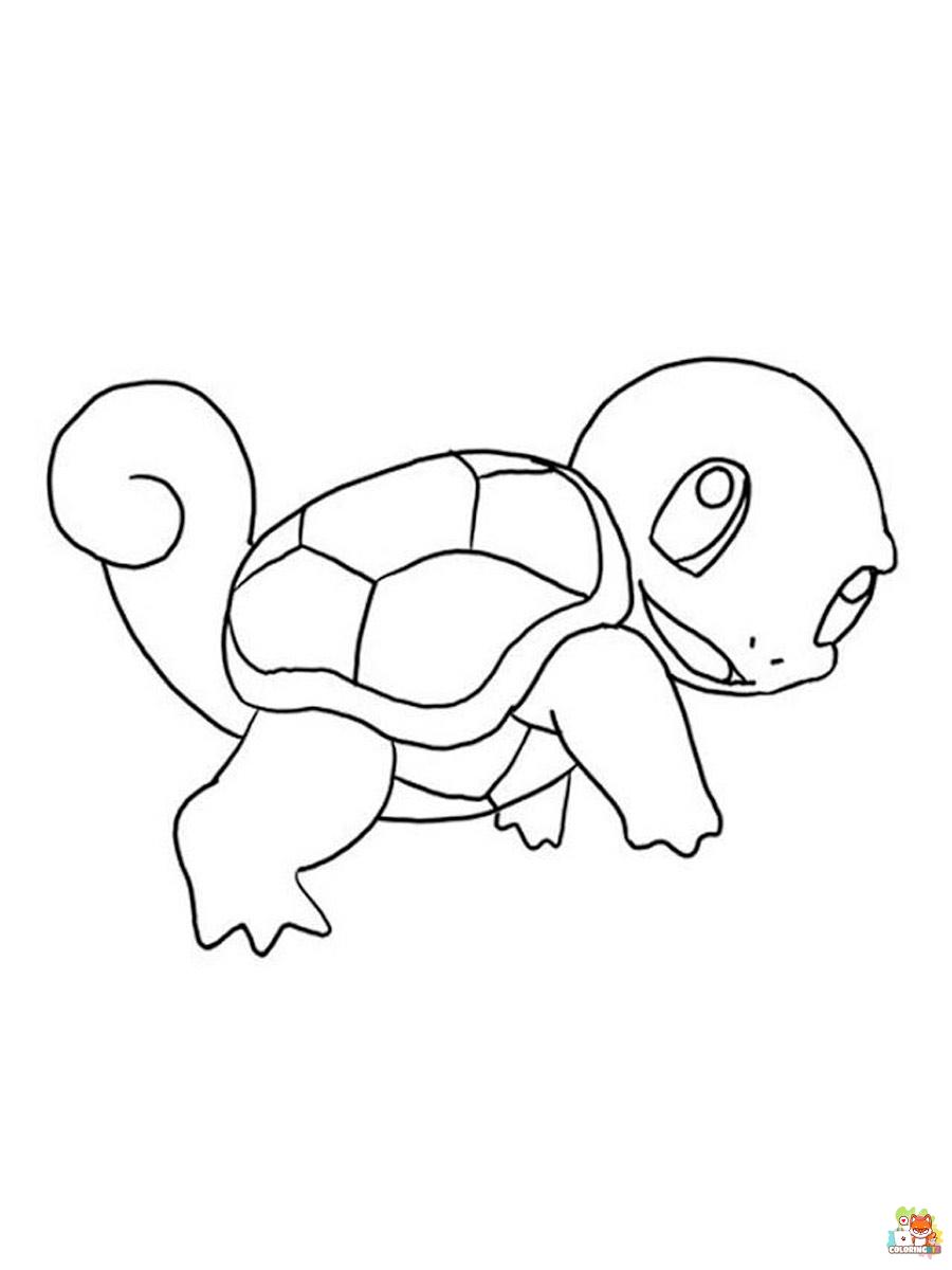 Squirtle Coloring Pages easy 2