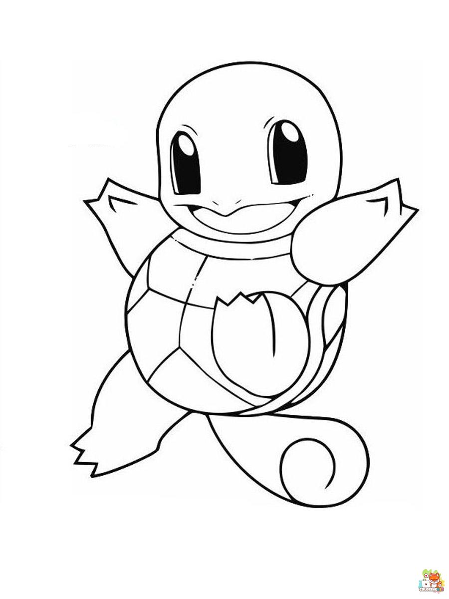 Squirtle Coloring Pages free 1