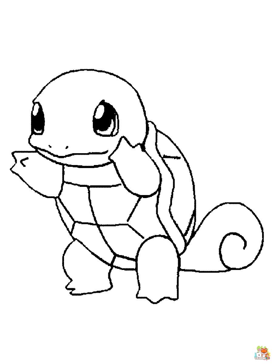 Squirtle Coloring Pages free 2
