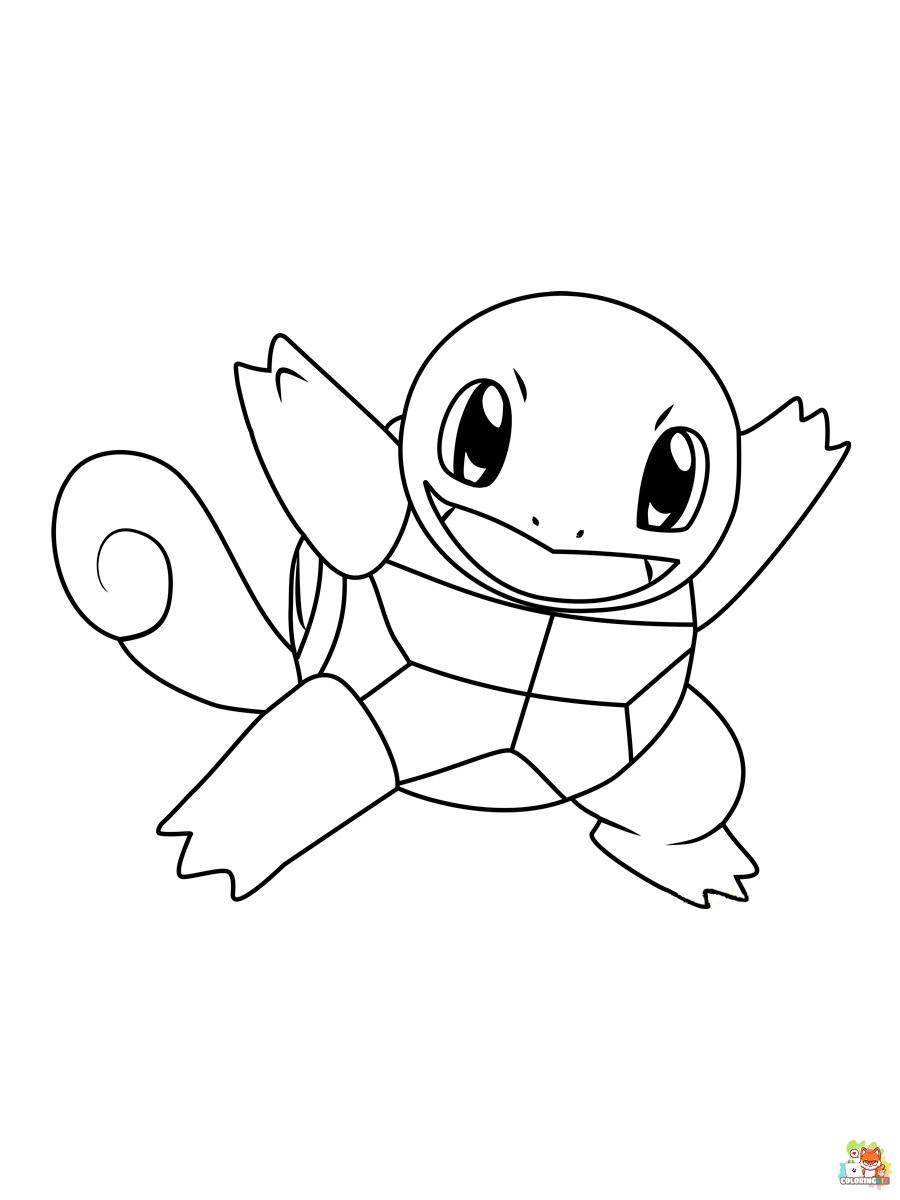 Squirtle Coloring Pages free 3