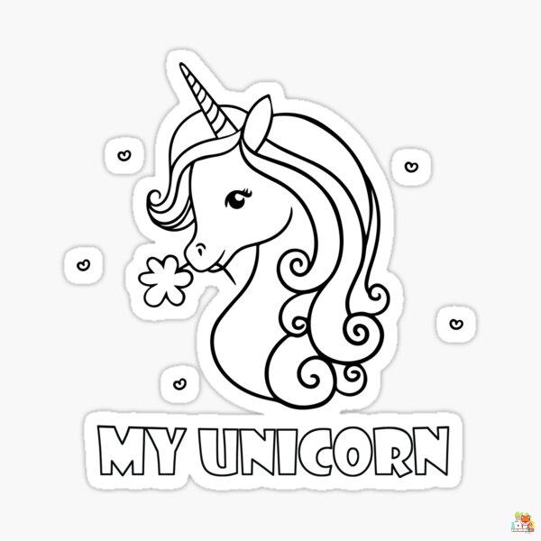 Sticker Unicorn Coloring Pages 8