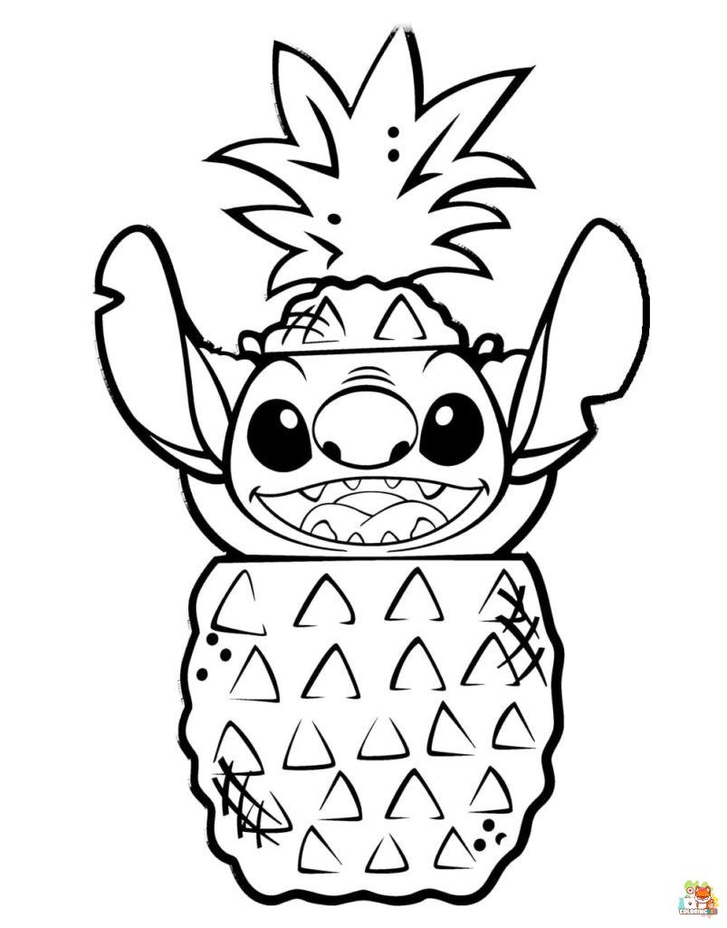 Stitch on the Beach Coloring Pages 10