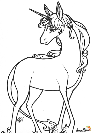 The Last Unicorn Coloring Pages 1
