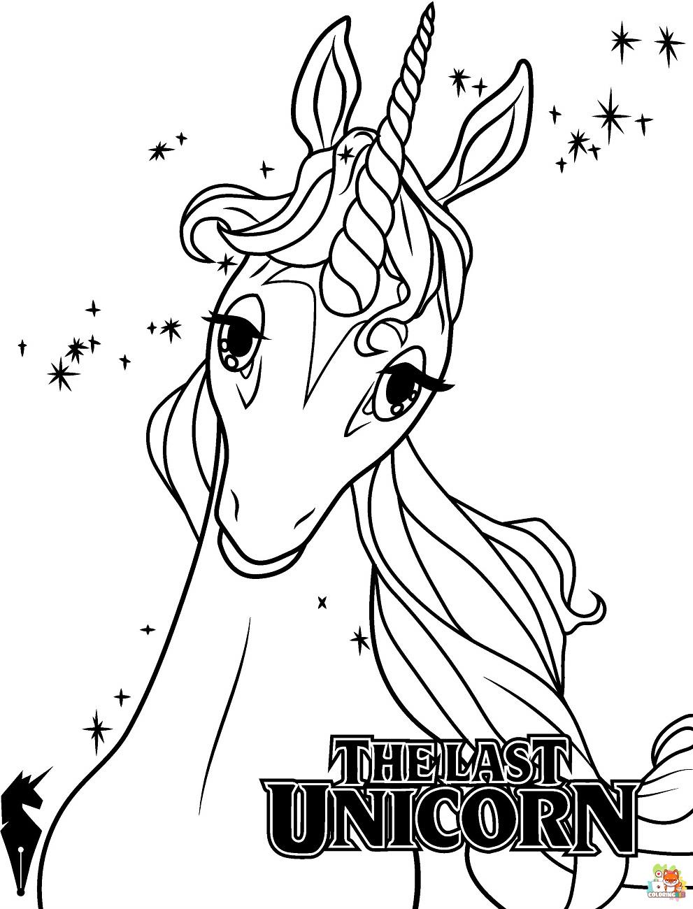 The Last Unicorn Coloring Pages 4