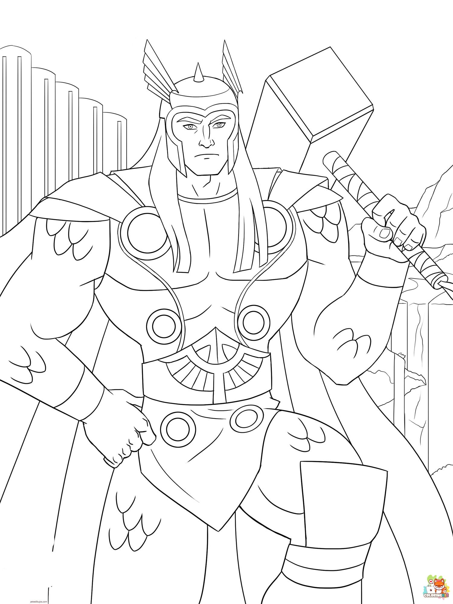 Thor Coloring Pages 1