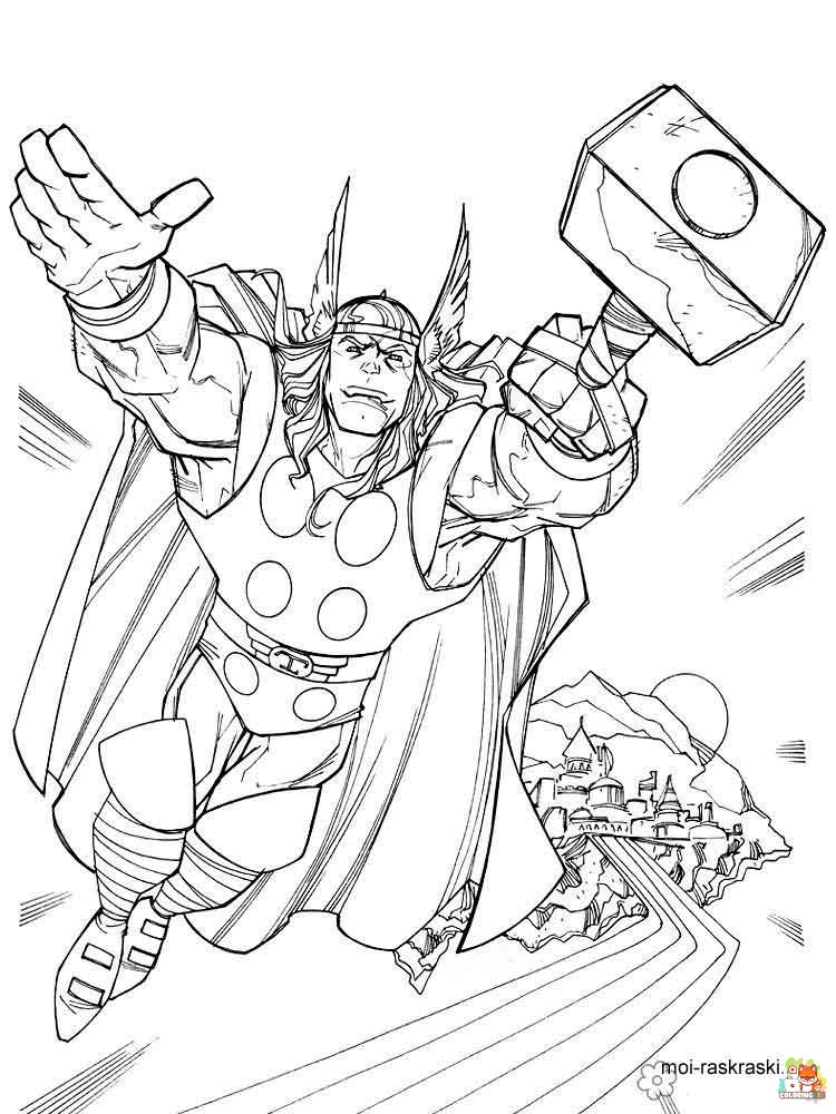 Thor Coloring Pages 12
