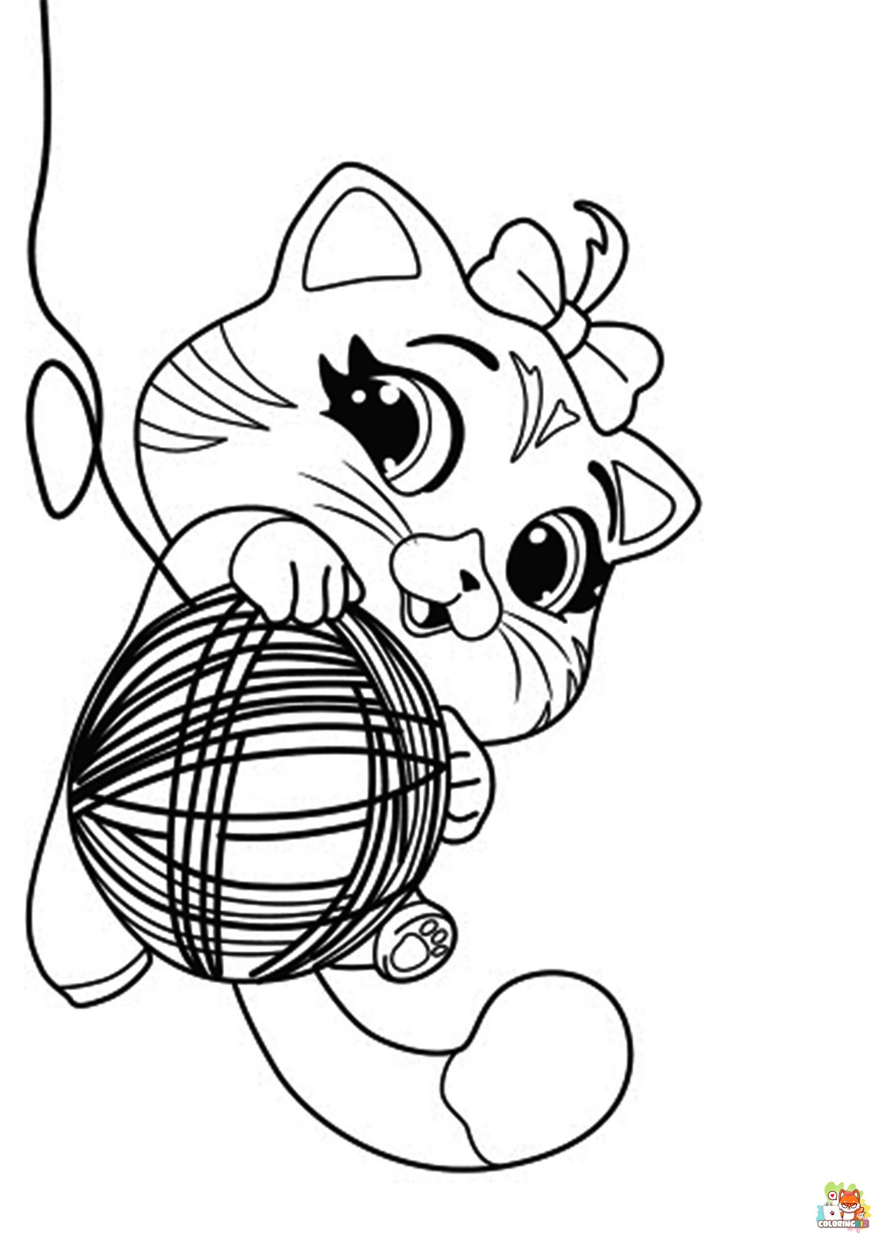 Unicorn Cat Coloring Pages 9