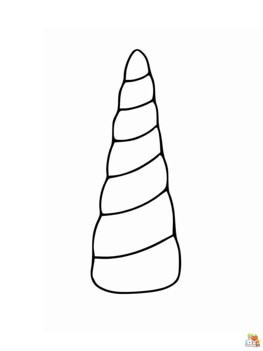 Unicorn Horn Coloring Pages 8