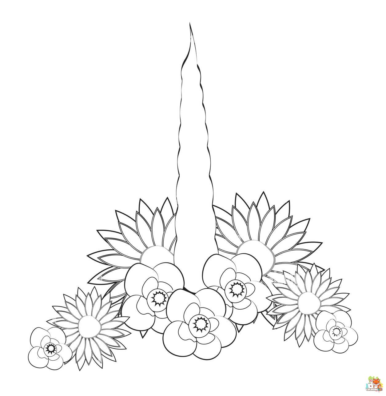 Unicorn Horn Coloring Pages 9