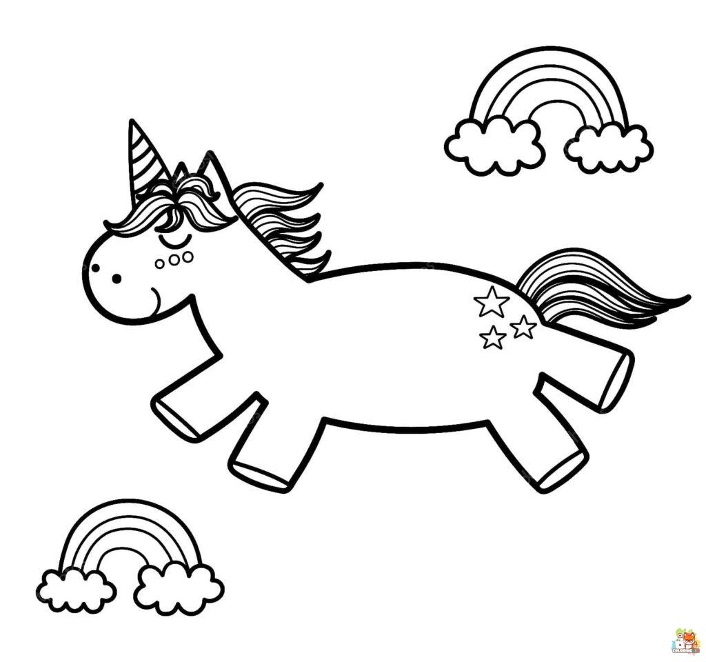 Unicorn Jumping Coloring Pages 11