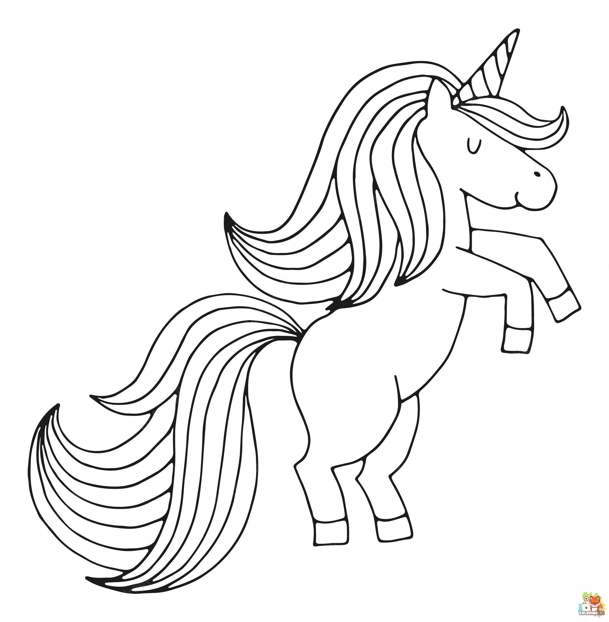 Unicorn Jumping Coloring Pages 6