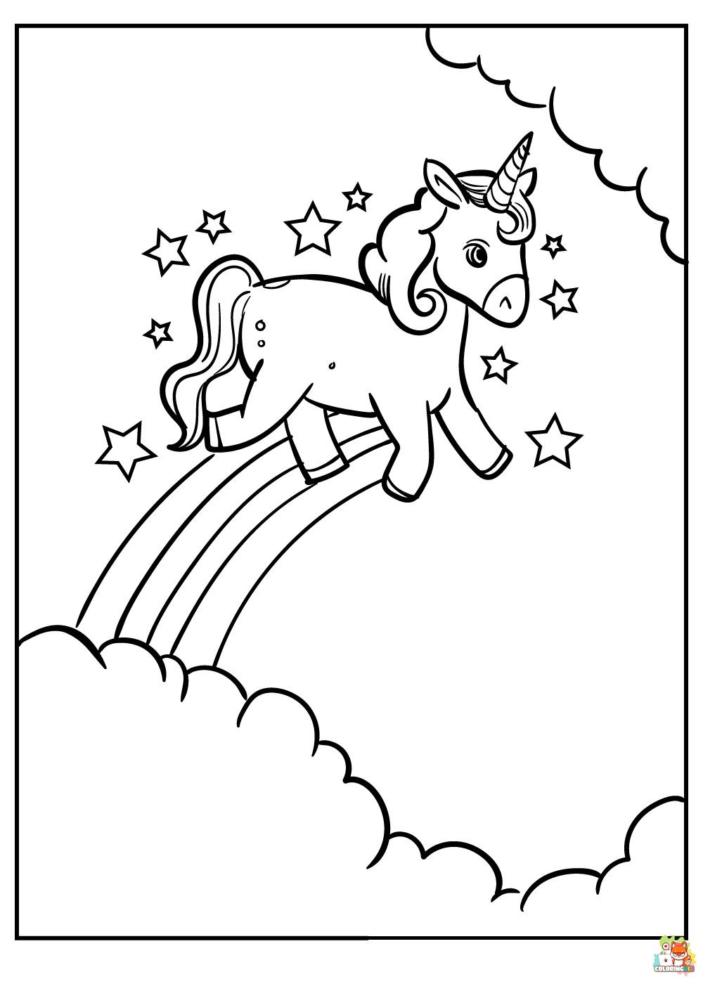 Unicorn Jumping Coloring Pages 8