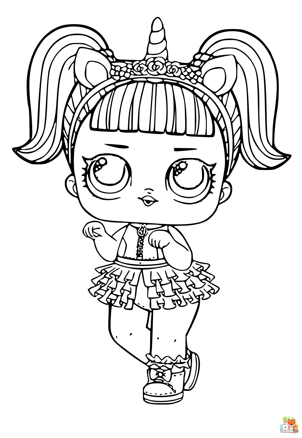 Unicorn LOL Coloring Pages 1