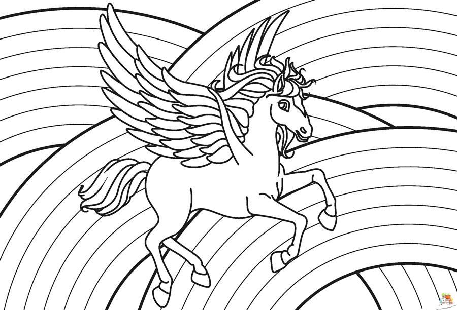Unicorn in Lisa Frank Coloring Pages 4