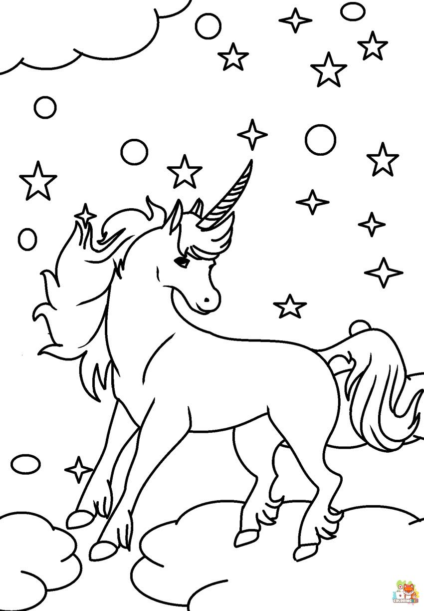 Unicorn in Lisa Frank Coloring Pages 5