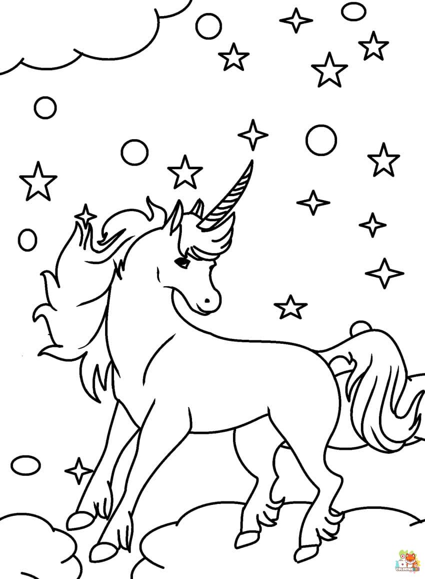 Unicorn in Lisa Frank Coloring Pages 6