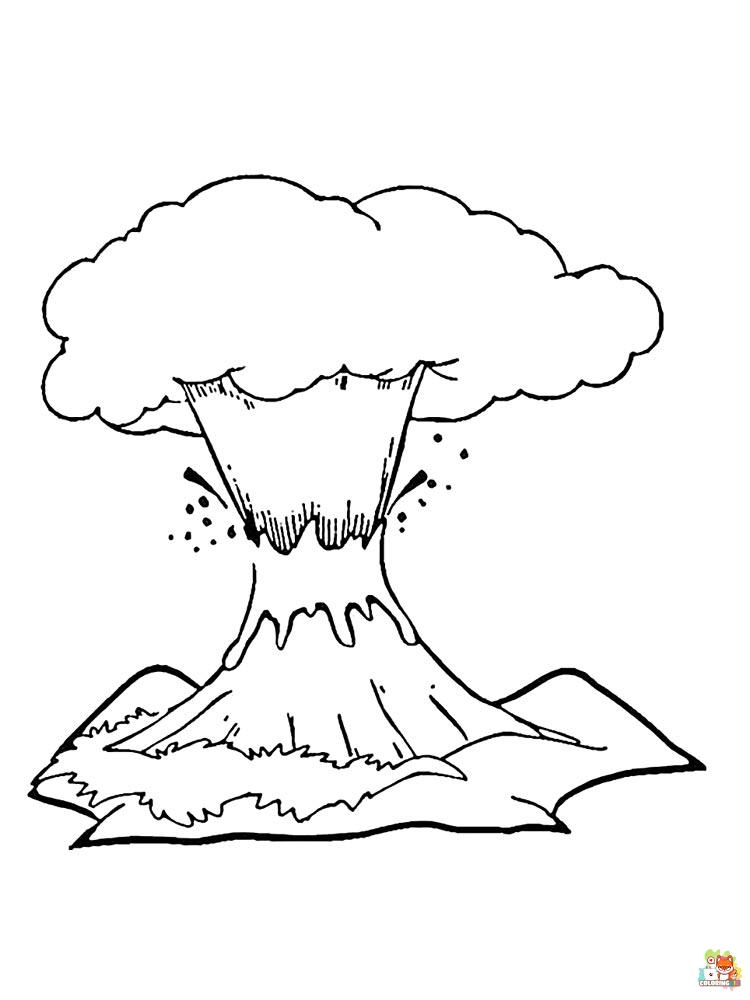 Volcano Coloring Pages 11
