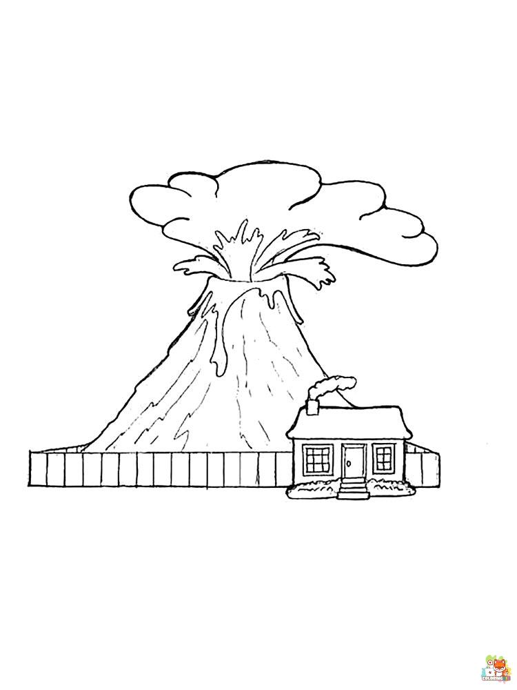Volcano Coloring Pages 12