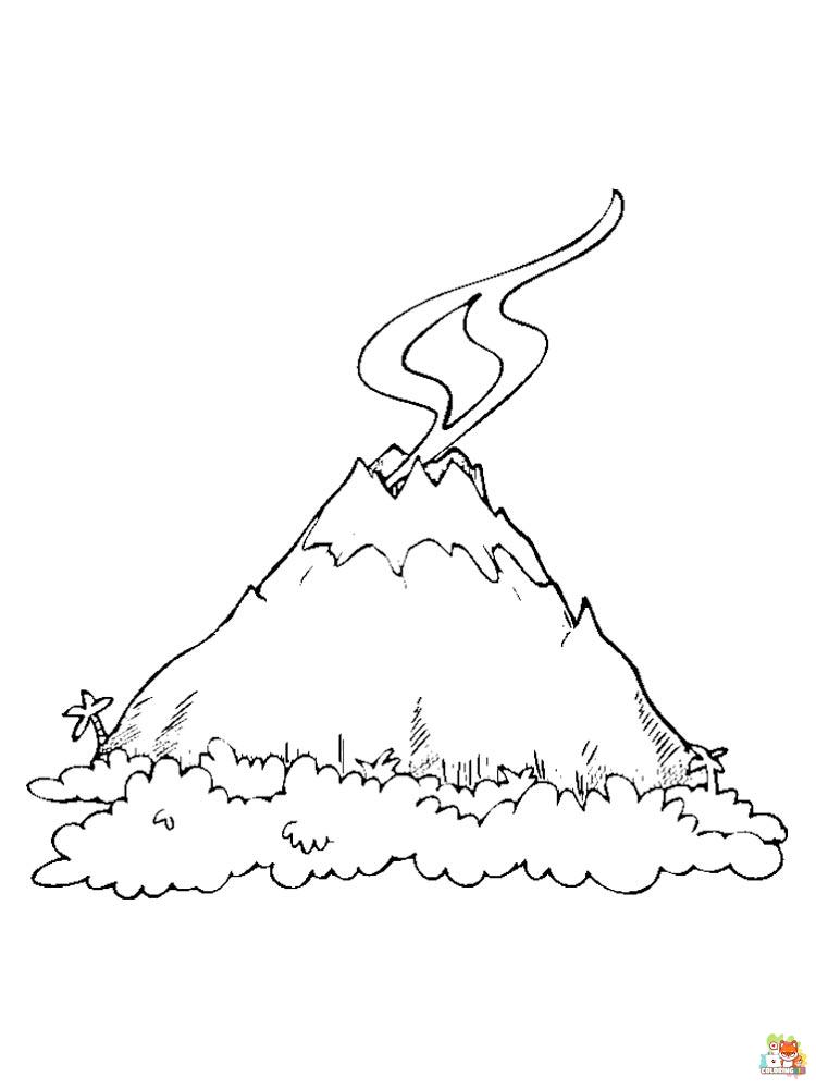 Volcano Coloring Pages 16