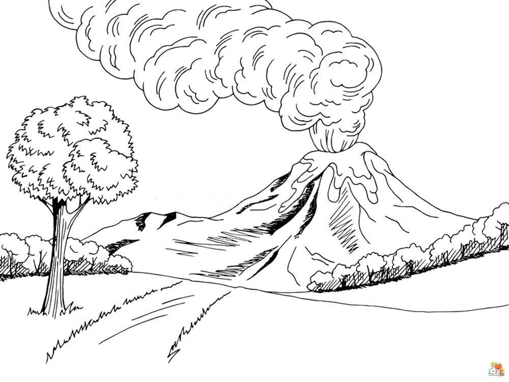 Volcano Coloring Pages 17