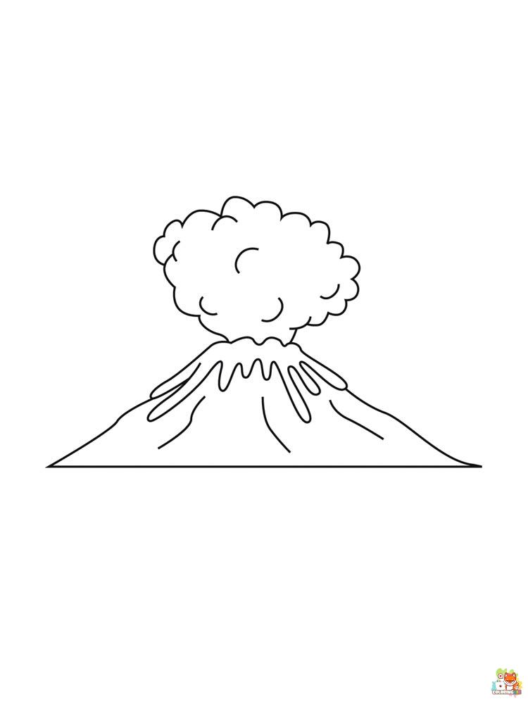Volcano Coloring Pages printable 2