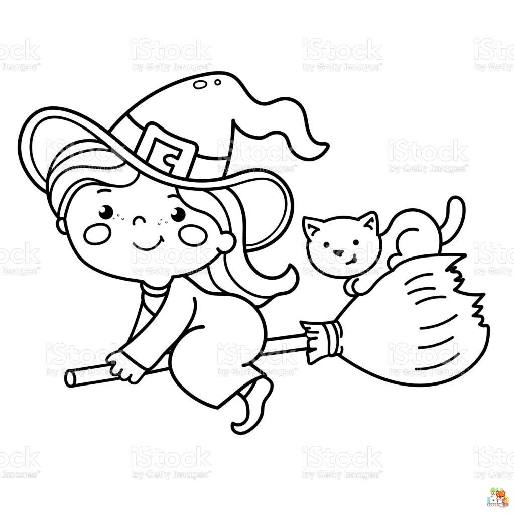 Witch Halloween Coloring Pages 2