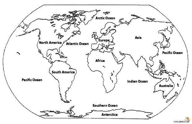 World Map Coloring Pages 10