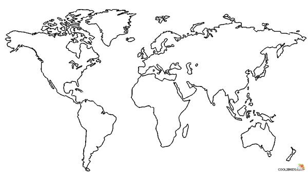 World Map Coloring Pages 7