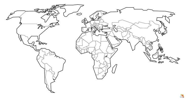 World Map Coloring Pages 9