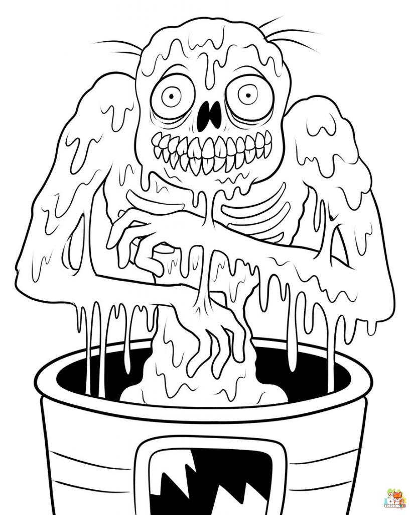 Zombie Coloring Pages 1