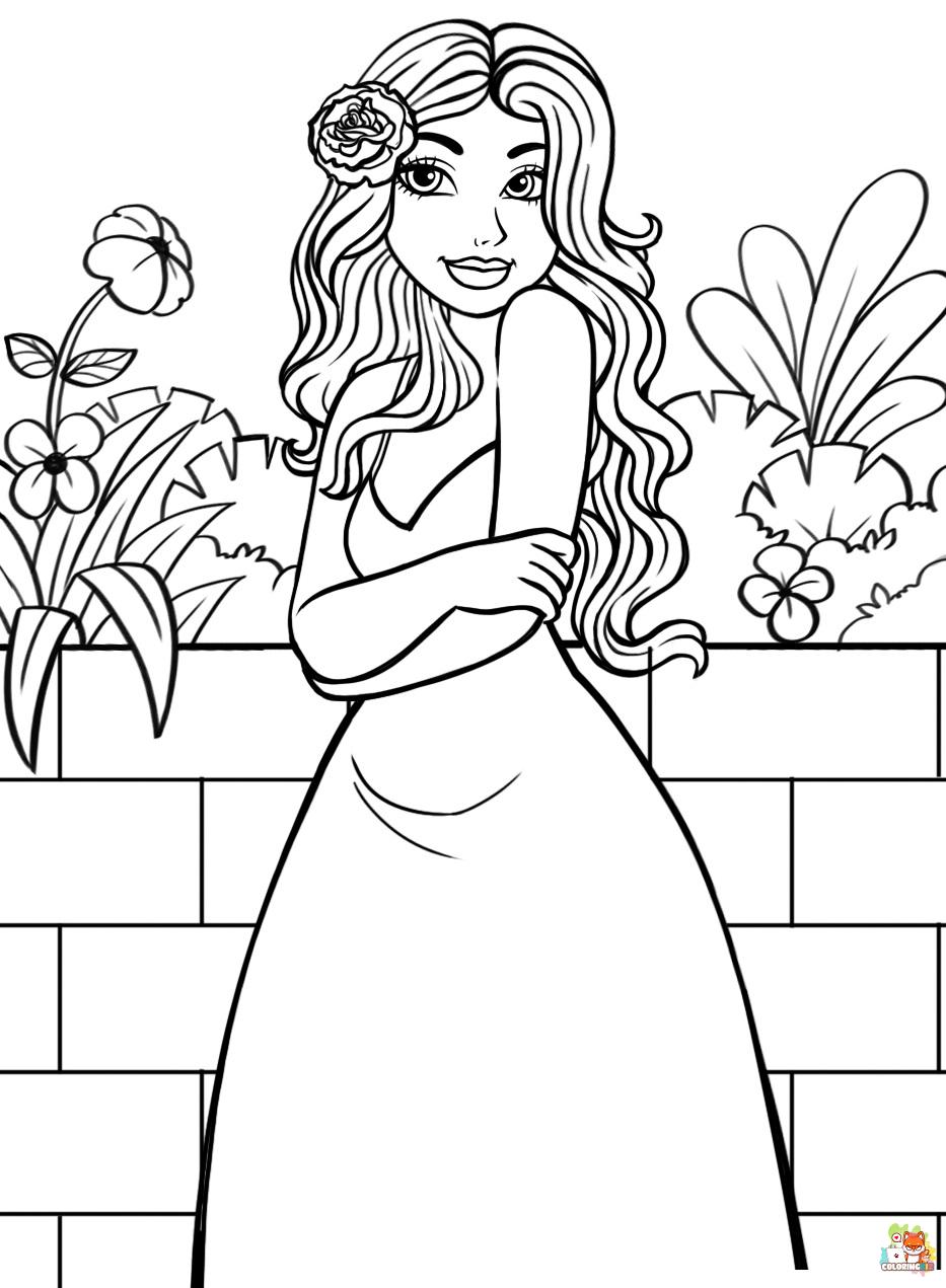 barbie colouring in pages 2